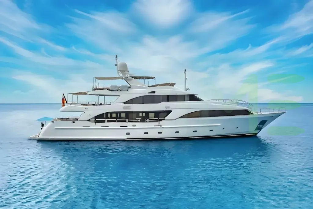 White Cristobal yacht for sale and price, showing the details and features of the interior and exterior available for purchase from LIME Yachts and Brokerage located in Fort Lauderdale Florida.