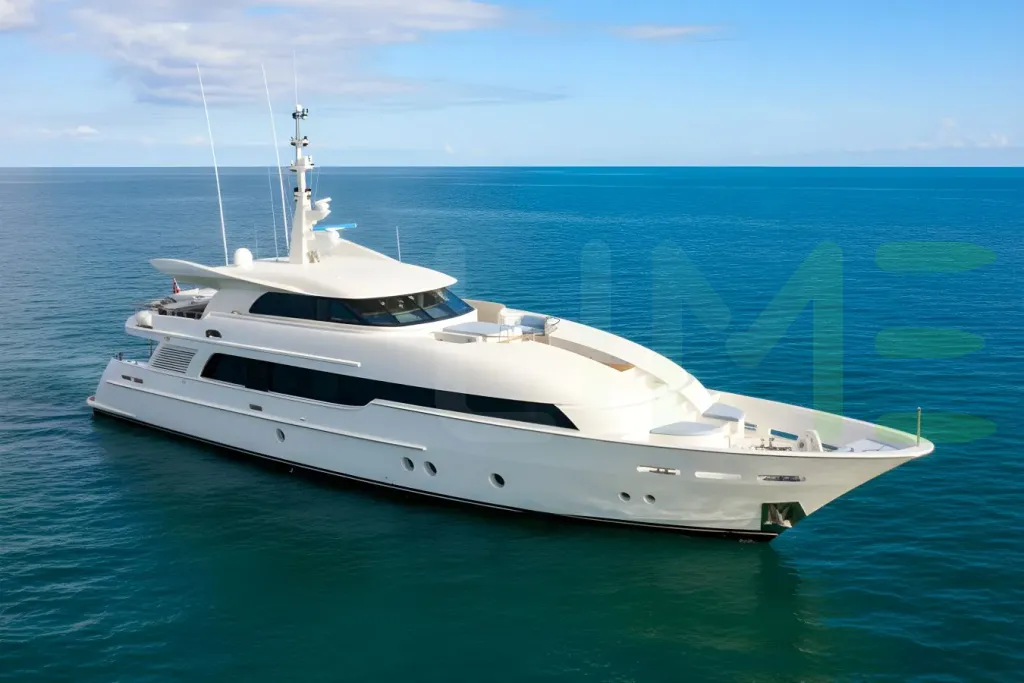 White Crystal Lady yacht for sale and price, showing the details and features of the interior and exterior available for purchase from LIME Yachts and Brokerage located in Fort Lauderdale Florida.
