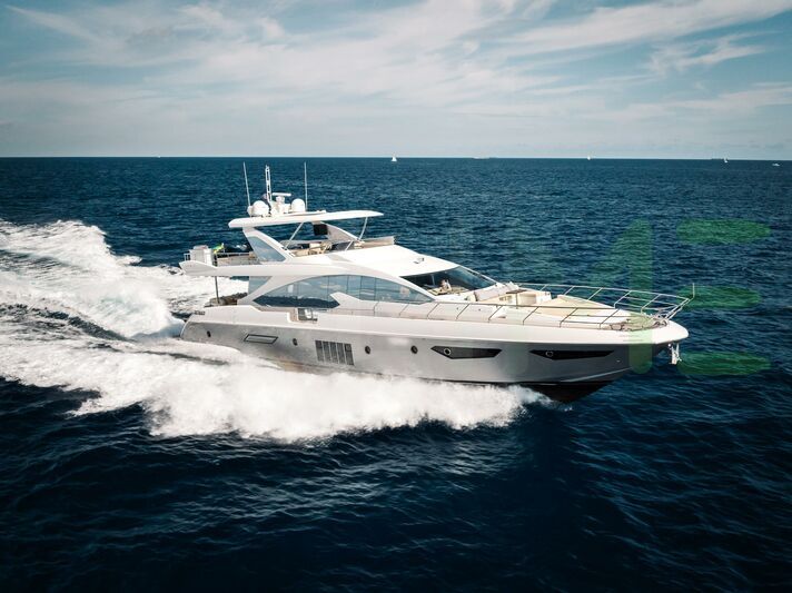 White Deep Blue yacht for charter and price offered for rent by LIME Yachts and Brokerage located in Fort Lauderdale Florida.