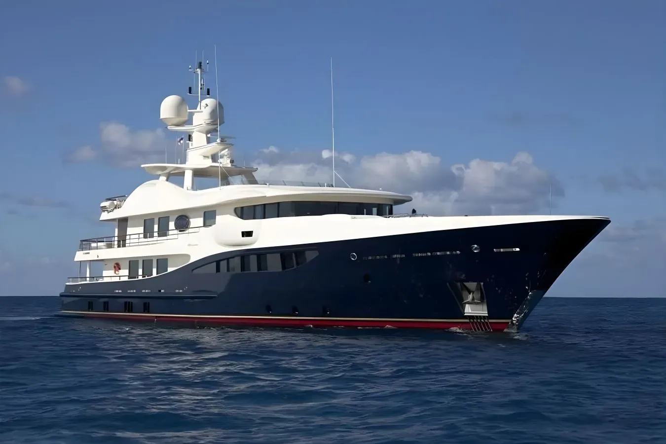 Deniki yacht, a 171 ft Amels luxury superyacht underway, 52.3 meters, built in 2007, 2021.
