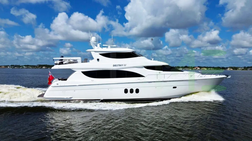 White Destiny IV yacht for sale and price, showing the details and features of the interior and exterior available for purchase from LIME Yachts and Brokerage located in Fort Lauderdale Florida.