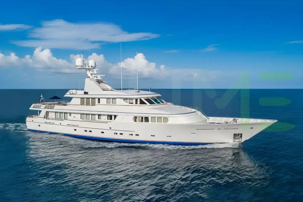 White Diamare II yacht for sale and price, showing the details and features of the interior and exterior available for purchase from LIME Yachts and Brokerage located in Fort Lauderdale Florida.