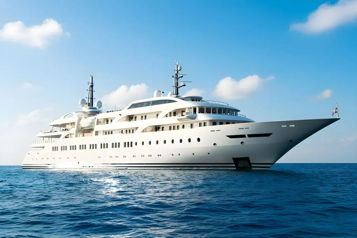 Dream yacht, a 349 ft Halic Tersaneleri luxury superyacht underway, 106.5 meters, built in 1997, 2022.