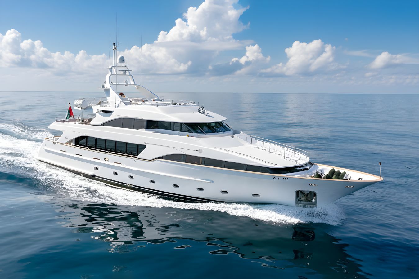 DXB yacht, a 114 ft Benetti Yachts luxury superyacht underway, 34.95 meters, built in 2003, 2025.
