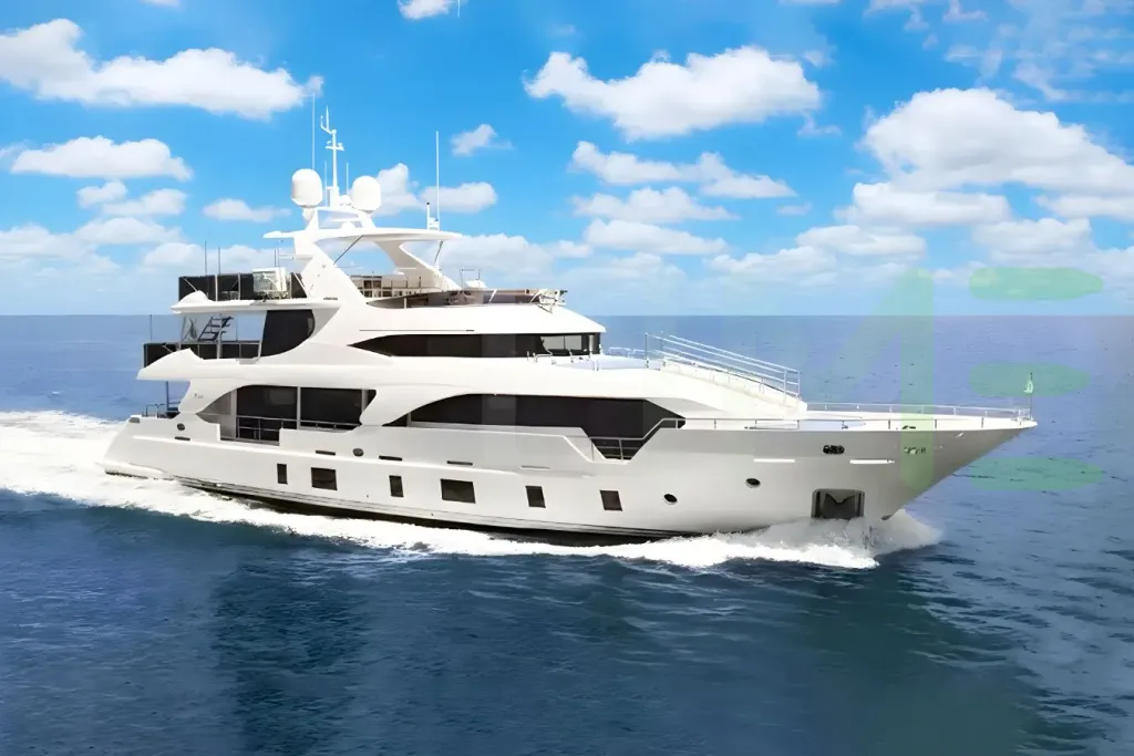 White Dylan Anne yacht for sale and price, showing the details and features of the interior and exterior available for purchase from LIME Yachts and Brokerage located in Fort Lauderdale Florida.