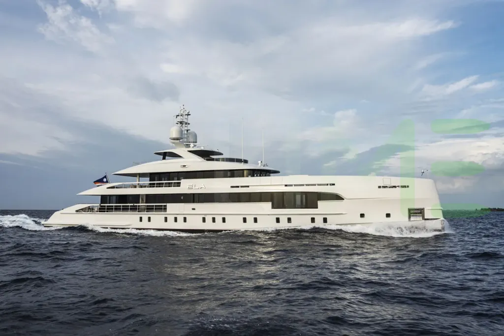 White Ela yacht - 2026 guide with the owner of the world's 1195th largest yacht, the 33rd largest yacht built by superyacht builder Heesen, based in Netherlands.