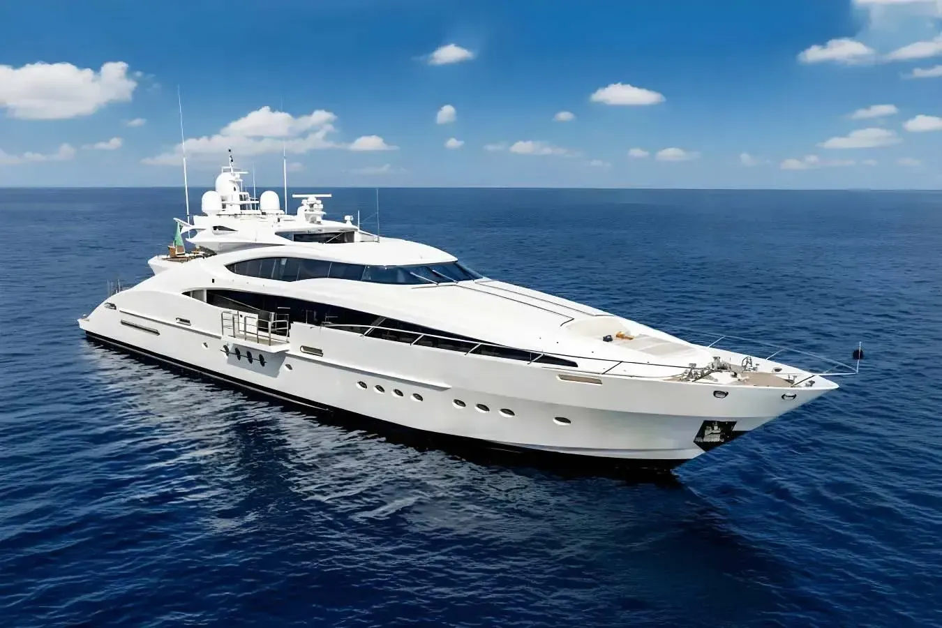 Equity yacht, a 149 ft Palmer Johnson luxury superyacht underway, 45.7 meters, built in 2008, 2018.