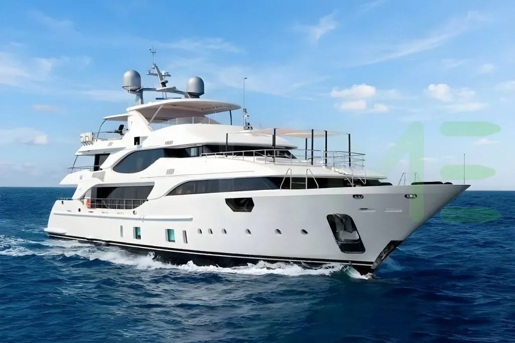 White Equus yacht for sale and price, showing the details and features of the interior and exterior available for purchase from LIME Yachts and Brokerage located in Fort Lauderdale Florida.