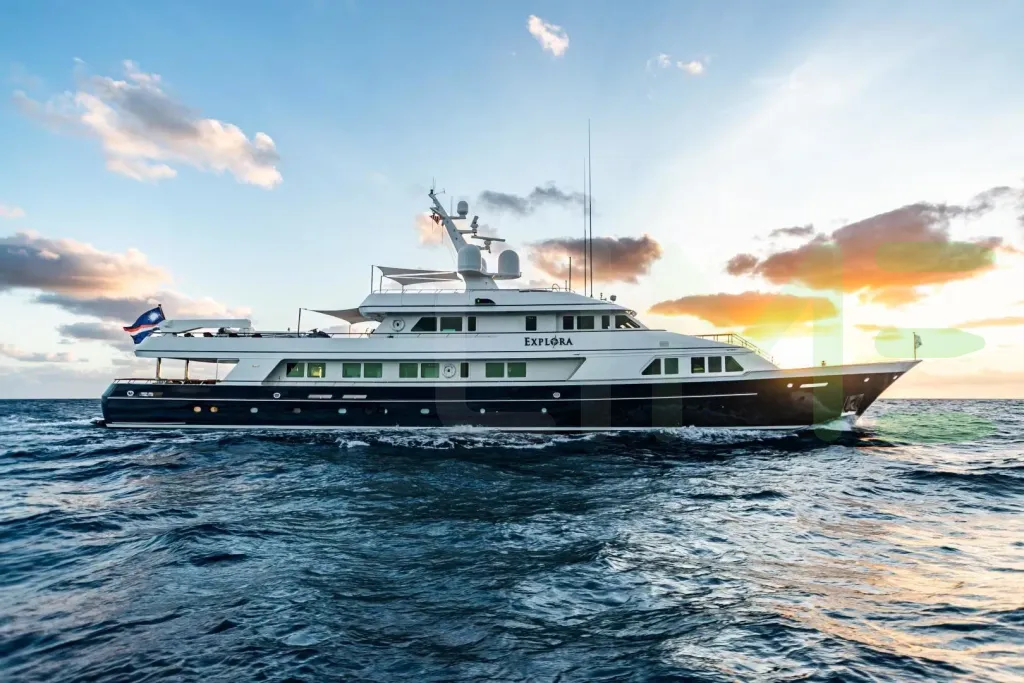 White Explora yacht for charter and price offered for rent by LIME Yachts and Brokerage located in Fort Lauderdale Florida.