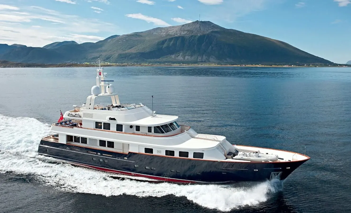 Fabulous Character yacht, a 138 ft Holland luxury superyacht underway, 42.28 meters, built in 2010, 2022.