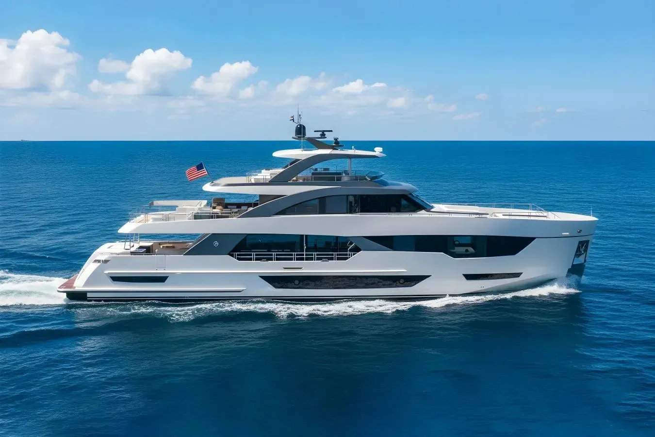 Far Niente yacht, a 116 ft Ocean Alexander luxury superyacht underway, 35.6 meters, built in 2022.
