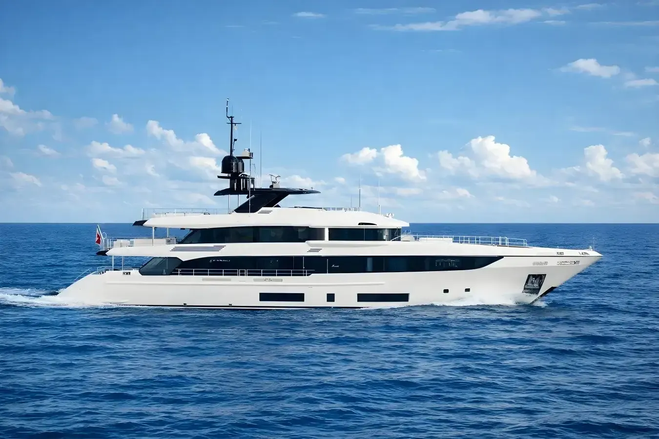 Fortitude¹ yacht, a 144 ft Benetti luxury superyacht underway, 44.06 meters, built in 2025.
