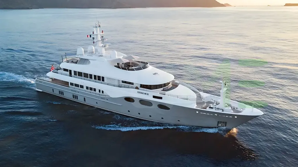 White Fortunate Sun yacht - 177' (54m) Oceanfast offered by LIME Yachts and Brokerage of Ft Lauderdale, Florida.