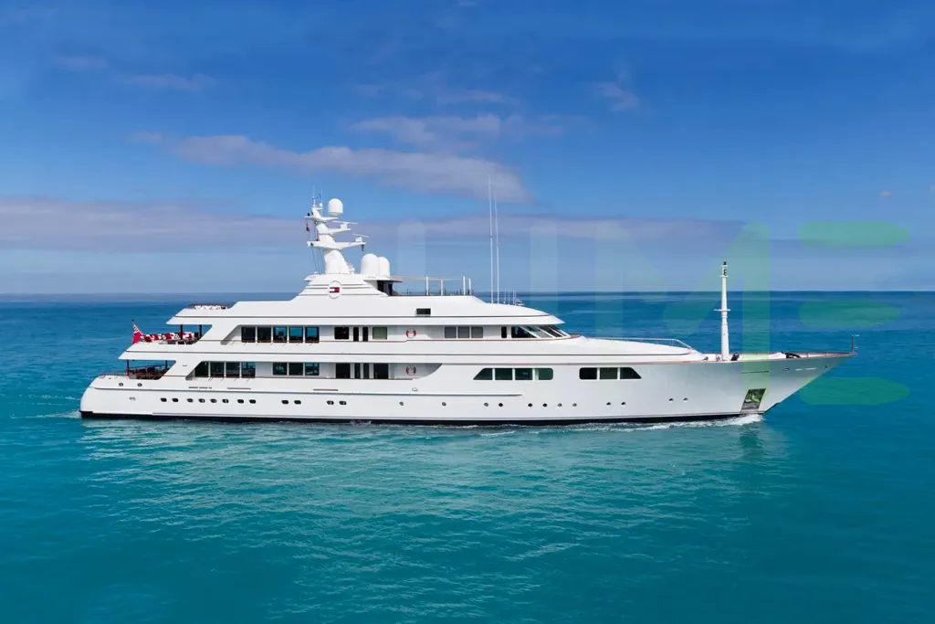 White FOS yacht for sale and price, showing the details and features of the interior and exterior available for purchase from LIME Yachts and Brokerage located in Fort Lauderdale Florida.