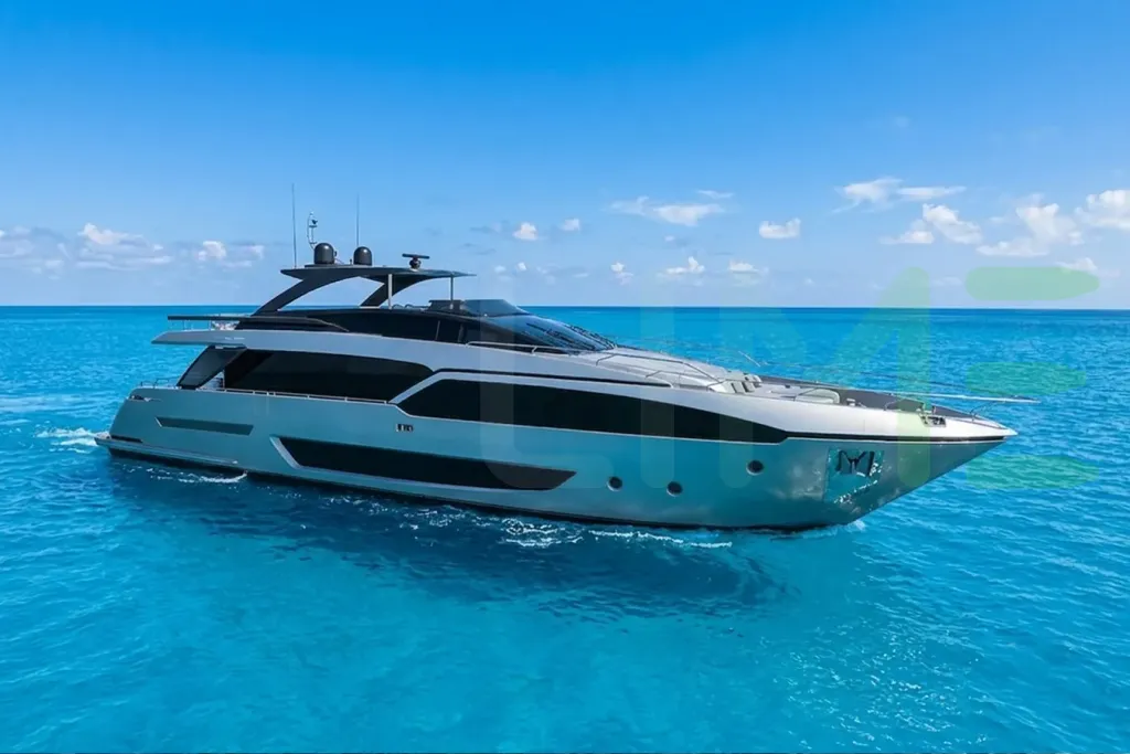 White G yacht - 93' (28m) Riva offered by LIME Yachts and Brokerage of Ft Lauderdale, Florida.