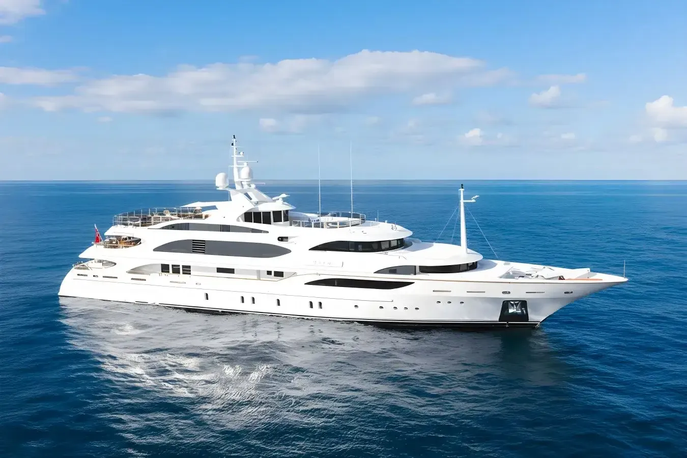 Galkynys yacht, a 193 ft Benetti Yachts luxury superyacht underway, 59 meters, built in 2007.