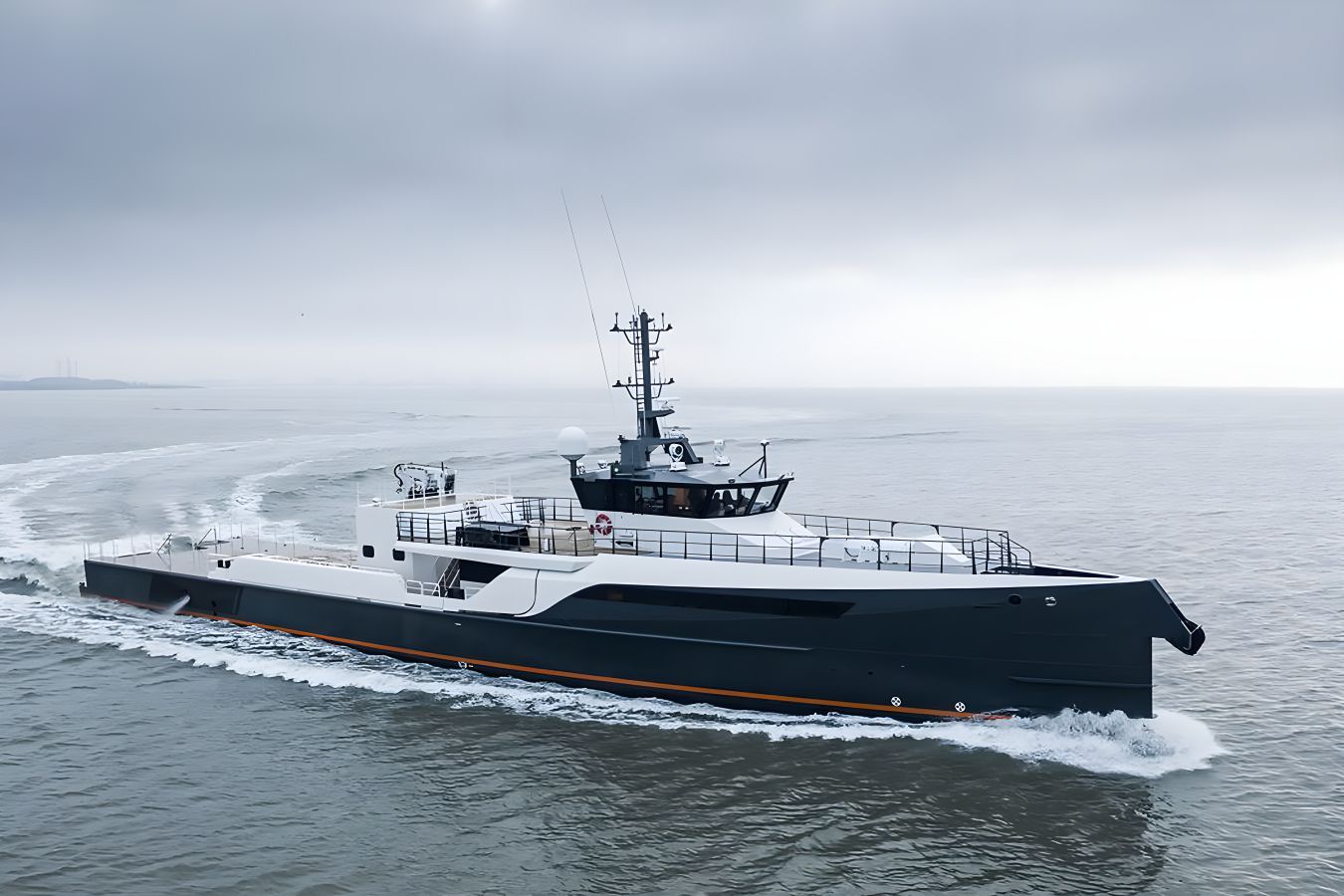 Gene Chaser yacht, a 182 ft Damen luxury superyacht underway, 55.5 meters, built in 2020.