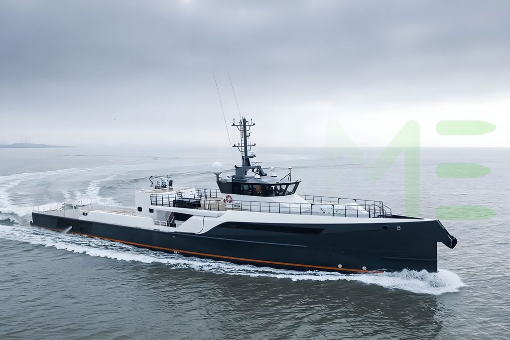 White Gene Chaser yacht - 182' (55m) Damen offered by LIME Yachts and Brokerage of Ft Lauderdale, Florida.