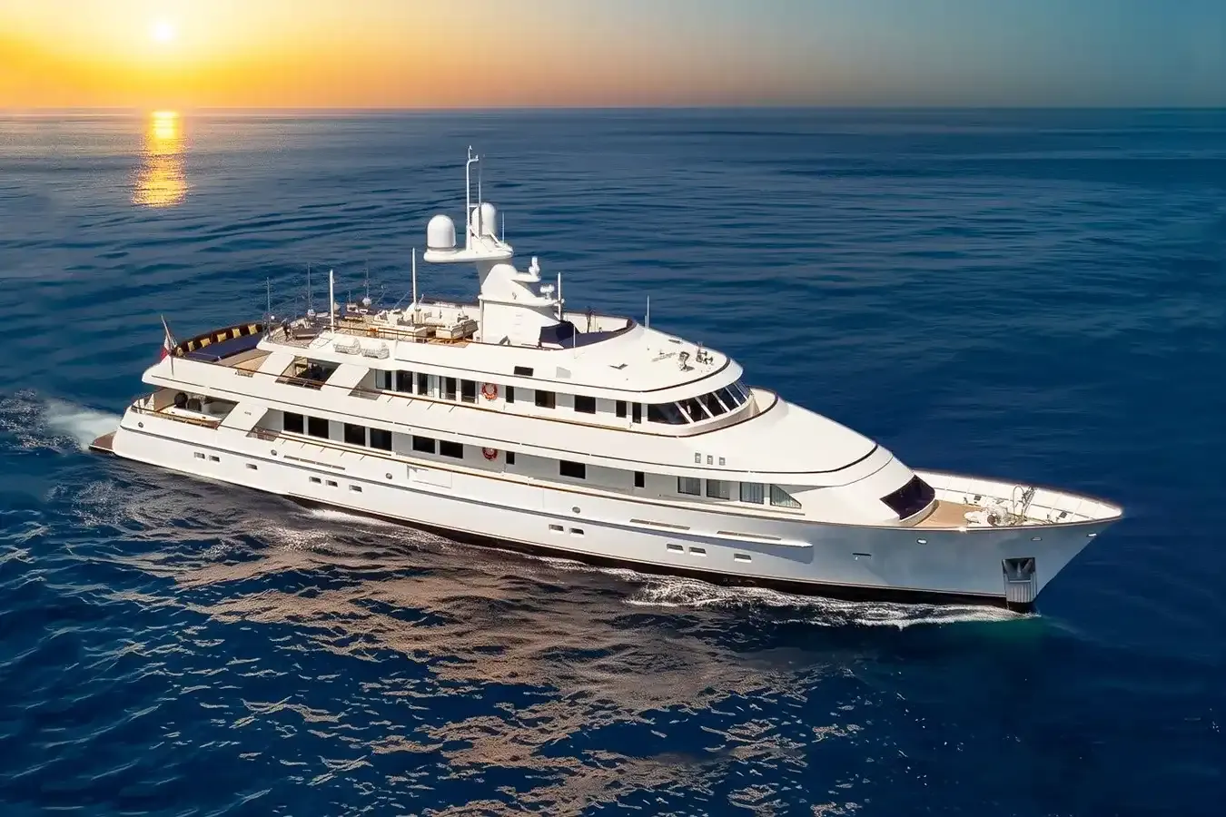 Genesia yacht, a 159 ft Feadship luxury superyacht underway, 48.5 meters, built in 1987, 2022.