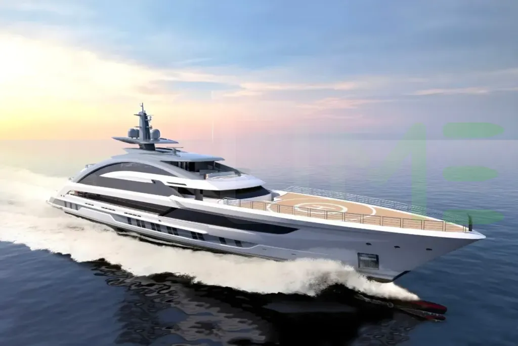White Genesis yacht for sale and price, showing the details and features of the interior and exterior available for purchase from LIME Yachts and Brokerage located in Fort Lauderdale Florida.