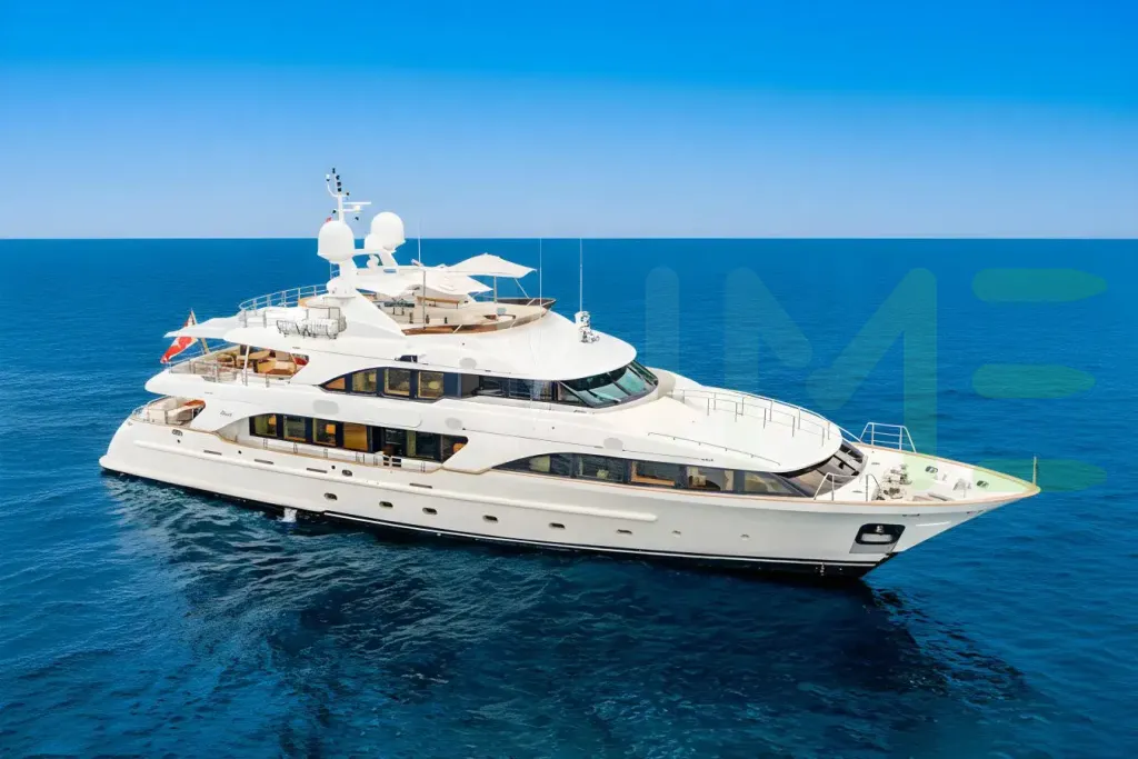 White Giorgia I yacht for sale and price, showing the details and features of the interior and exterior available for purchase from LIME Yachts and Brokerage located in Fort Lauderdale Florida.