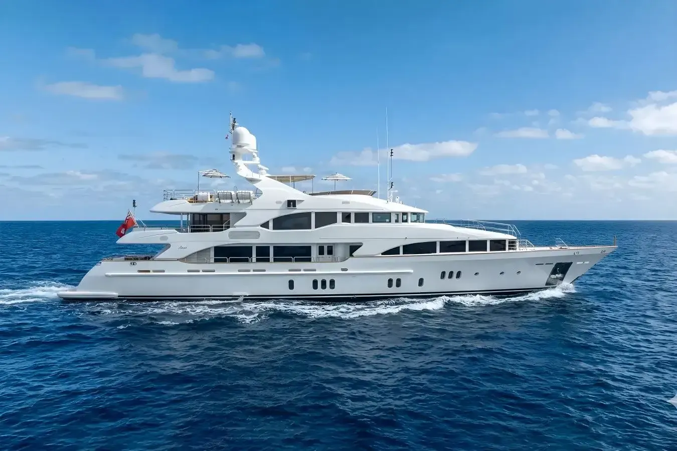 Guinevere yacht, a 143 ft Benetti Yachts luxury superyacht underway, 43.6 meters, built in 2010, 2024.