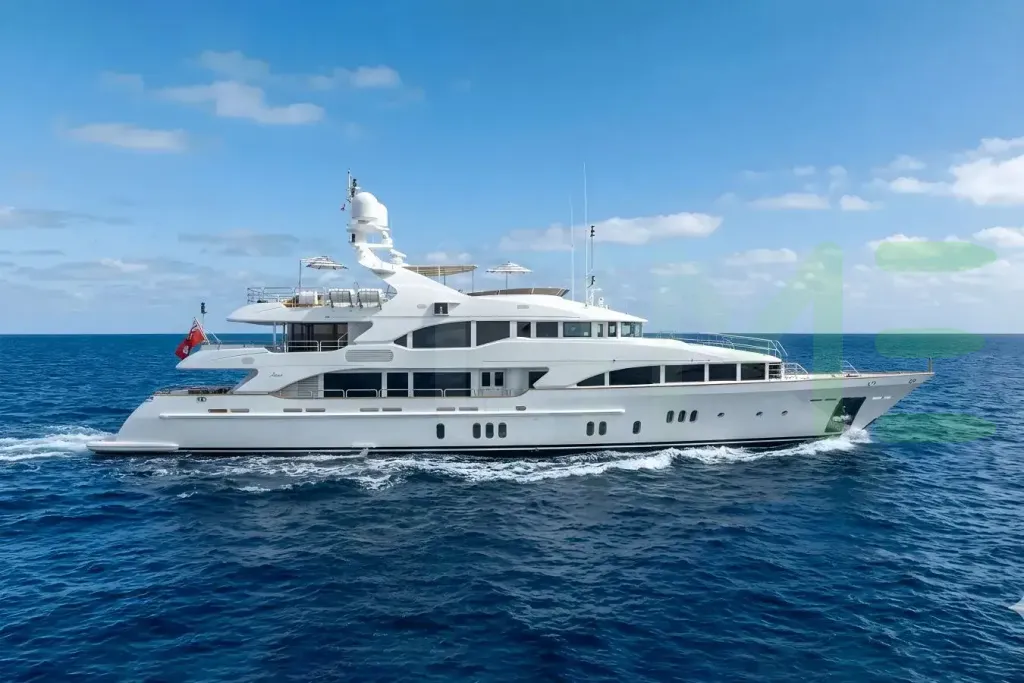White Guinevere yacht for sale and price, showing the details and features of the interior and exterior available for purchase from LIME Yachts and Brokerage located in Fort Lauderdale Florida.