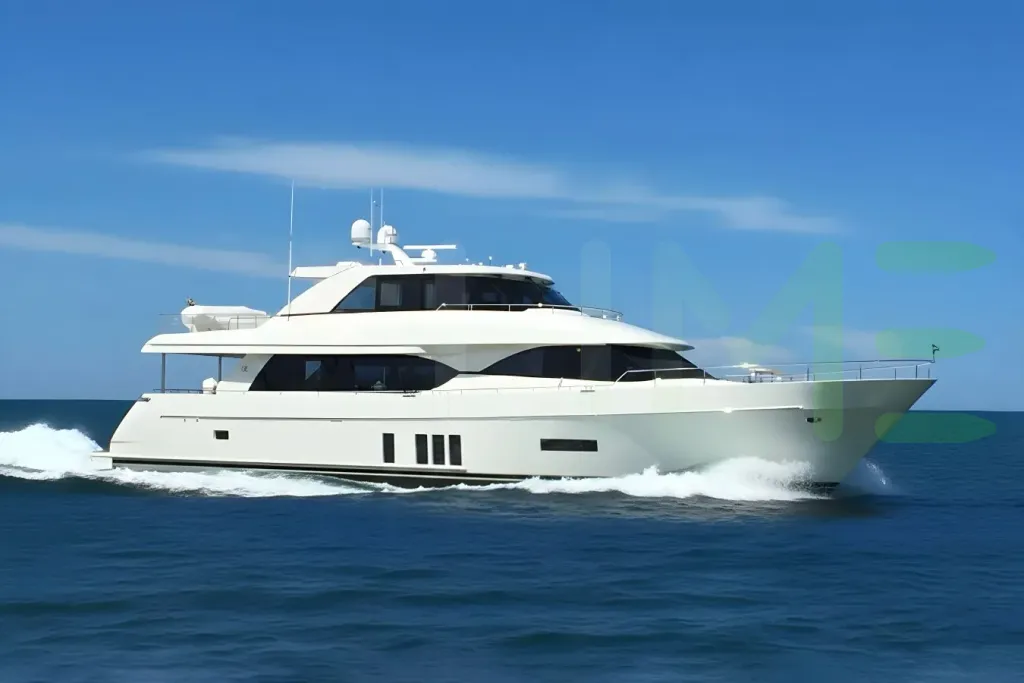 White Gusto II yacht for sale and price, showing the details and features of the interior and exterior available for purchase from LIME Yachts and Brokerage located in Fort Lauderdale Florida.