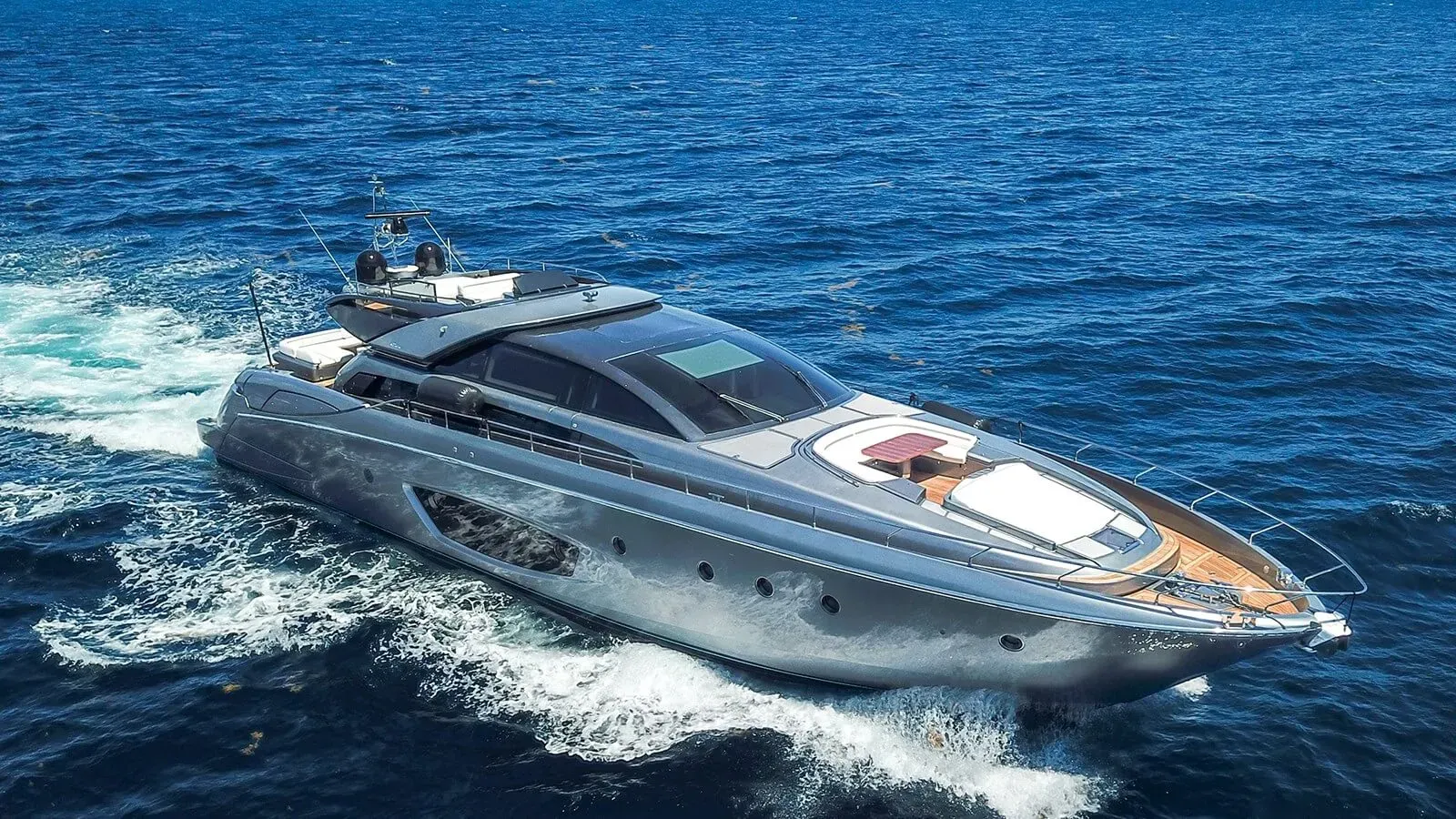 Gypsea yacht, a 86 ft Riva luxury superyacht underway, 26.21 meters, built in 2012, 2022.
