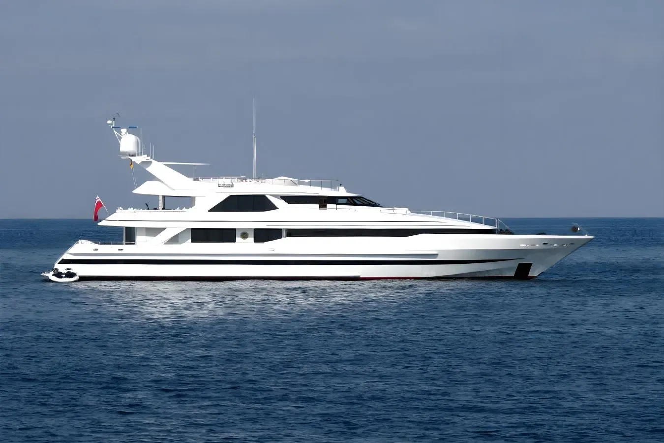 Harbour Moon yacht, a 141 ft Heesen luxury superyacht underway, 43.14 meters, built in 1996, 1999.