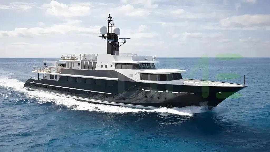 White Highlander yacht for sale and price, showing the details and features of the interior and exterior available for purchase from LIME Yachts and Brokerage located in Fort Lauderdale Florida.