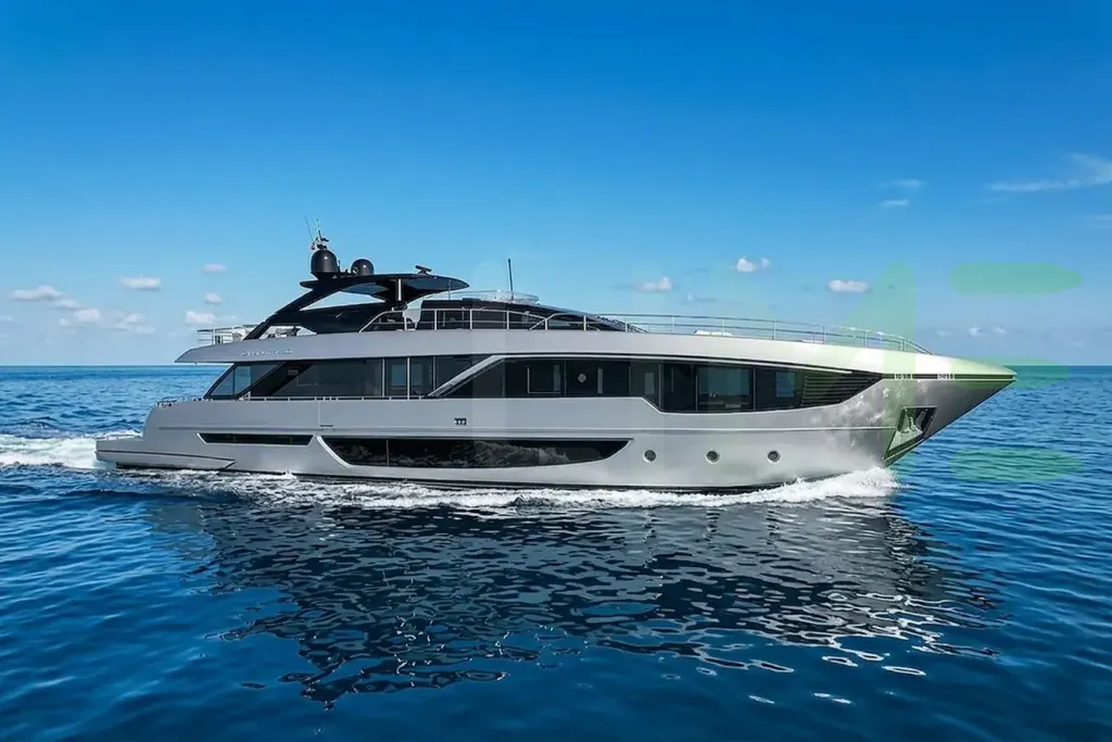 White HK Rongsheng yacht for sale and price, showing the details and features of the interior and exterior available for purchase from LIME Yachts and Brokerage located in Fort Lauderdale Florida.