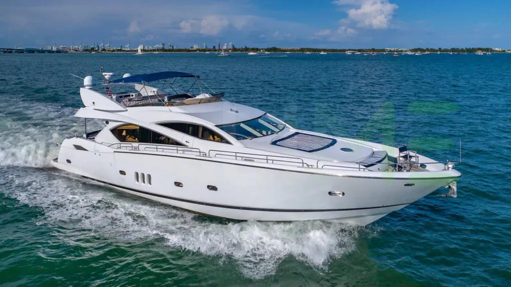White Iconic yacht - 82' (25m) Sunseeker offered by LIME Yachts and Brokerage of Ft Lauderdale, Florida.