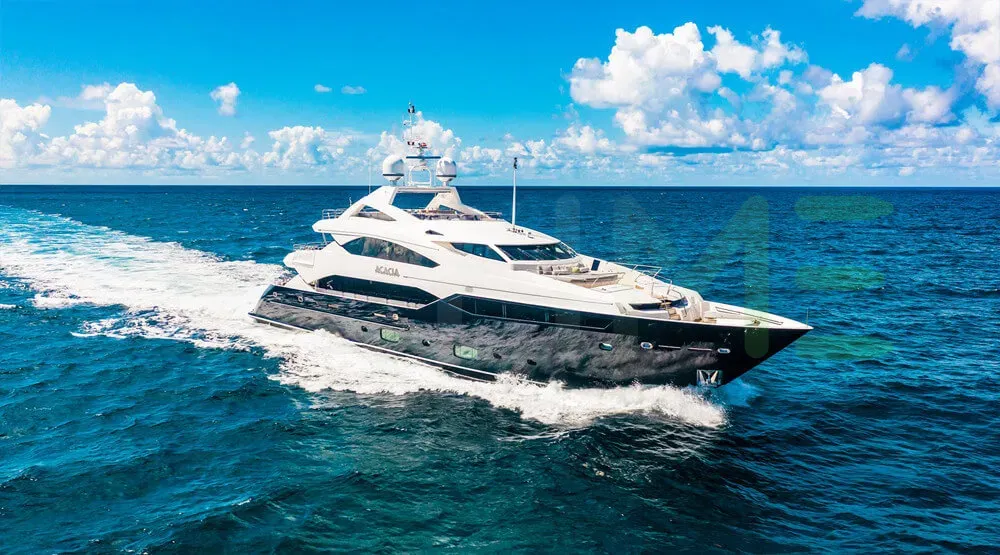 White Incitatus yacht for sale and price, showing the details and features of the interior and exterior available for purchase from LIME Yachts and Brokerage located in Fort Lauderdale Florida.