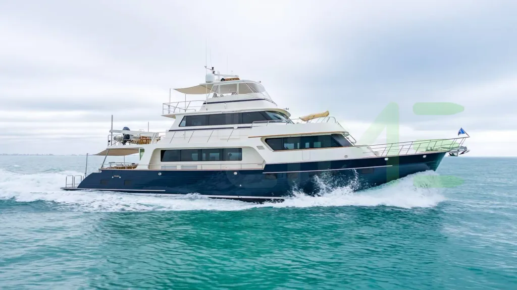 White Indigo yacht - 89' (27m) Marlow offered by LIME Yachts and Brokerage of Ft Lauderdale, Florida.
