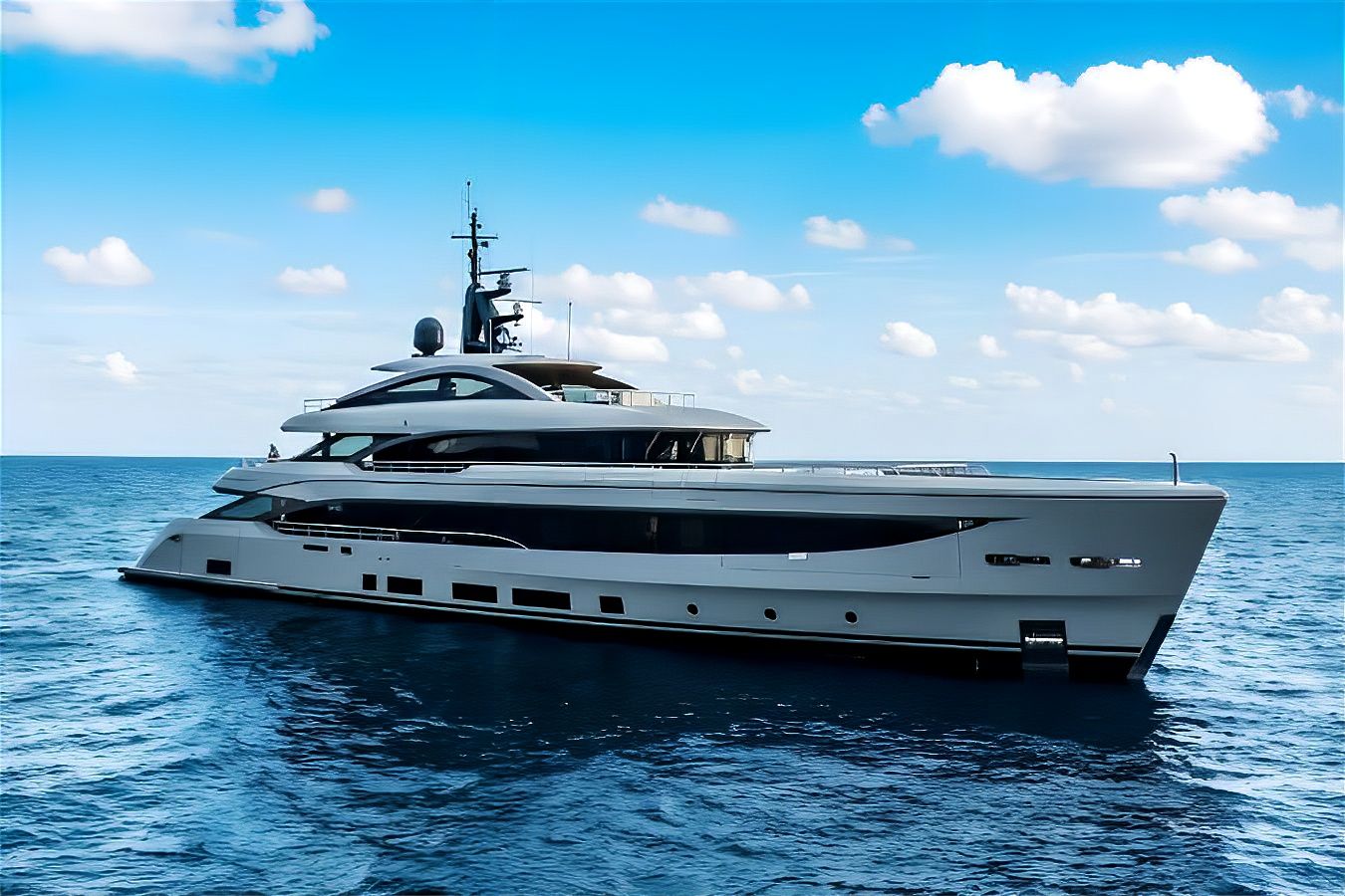 Iryna II yacht, a 163 ft Benetti Yachts luxury superyacht underway, 49.9 meters, built in 2021.