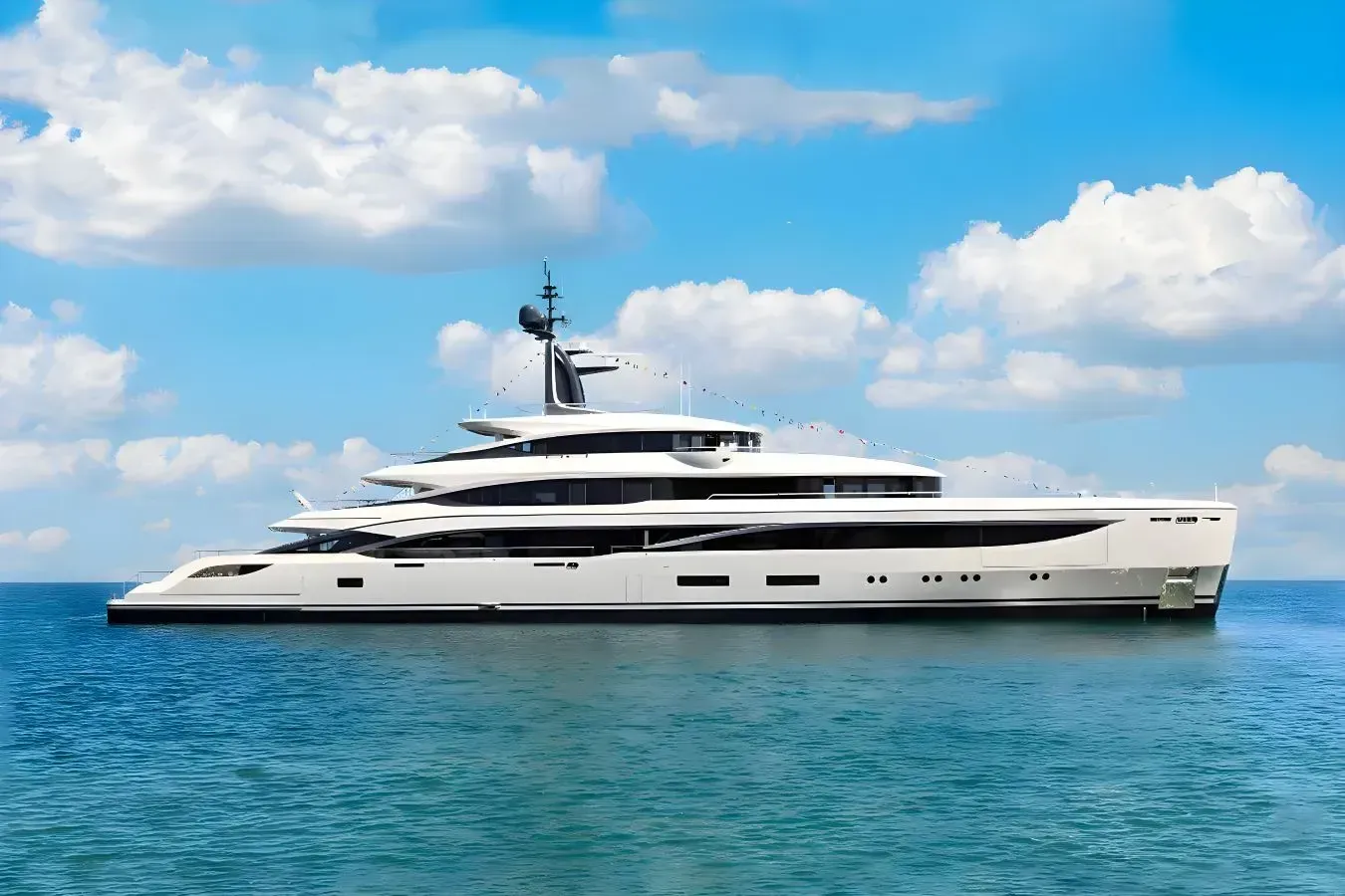 Iryna yacht, a 217 ft Benetti Yachts luxury superyacht underway, 66.2 meters, built in 2025.