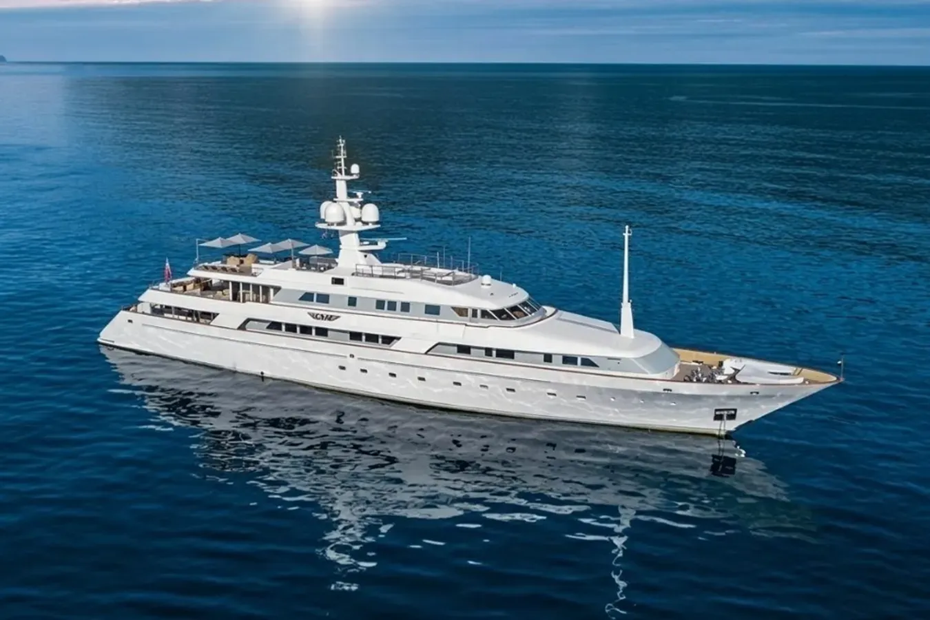 Isabell Princess of the Sea yacht, a 209 ft Codecasa luxury superyacht underway, 63.77 meters, built in 1990, 2024.