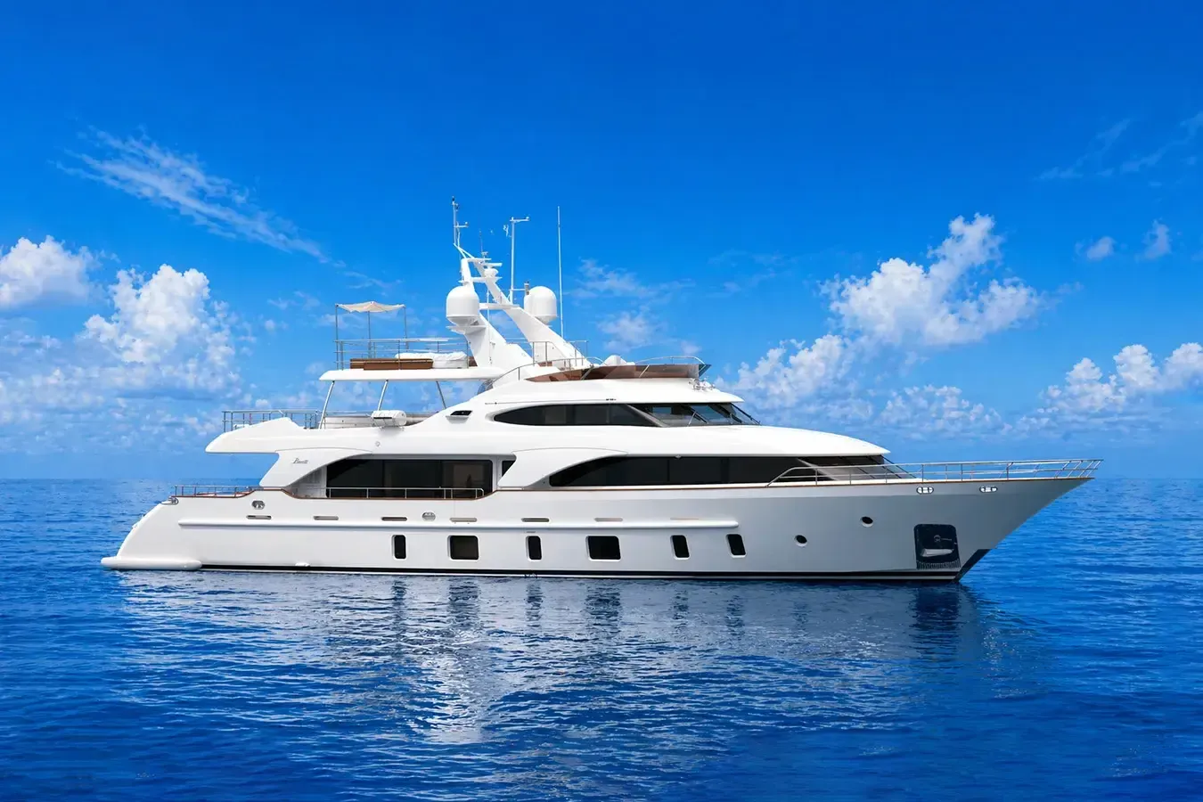 Jana yacht, a 104 ft Benetti Yachts luxury superyacht underway, 31.75 meters, built in 2010.