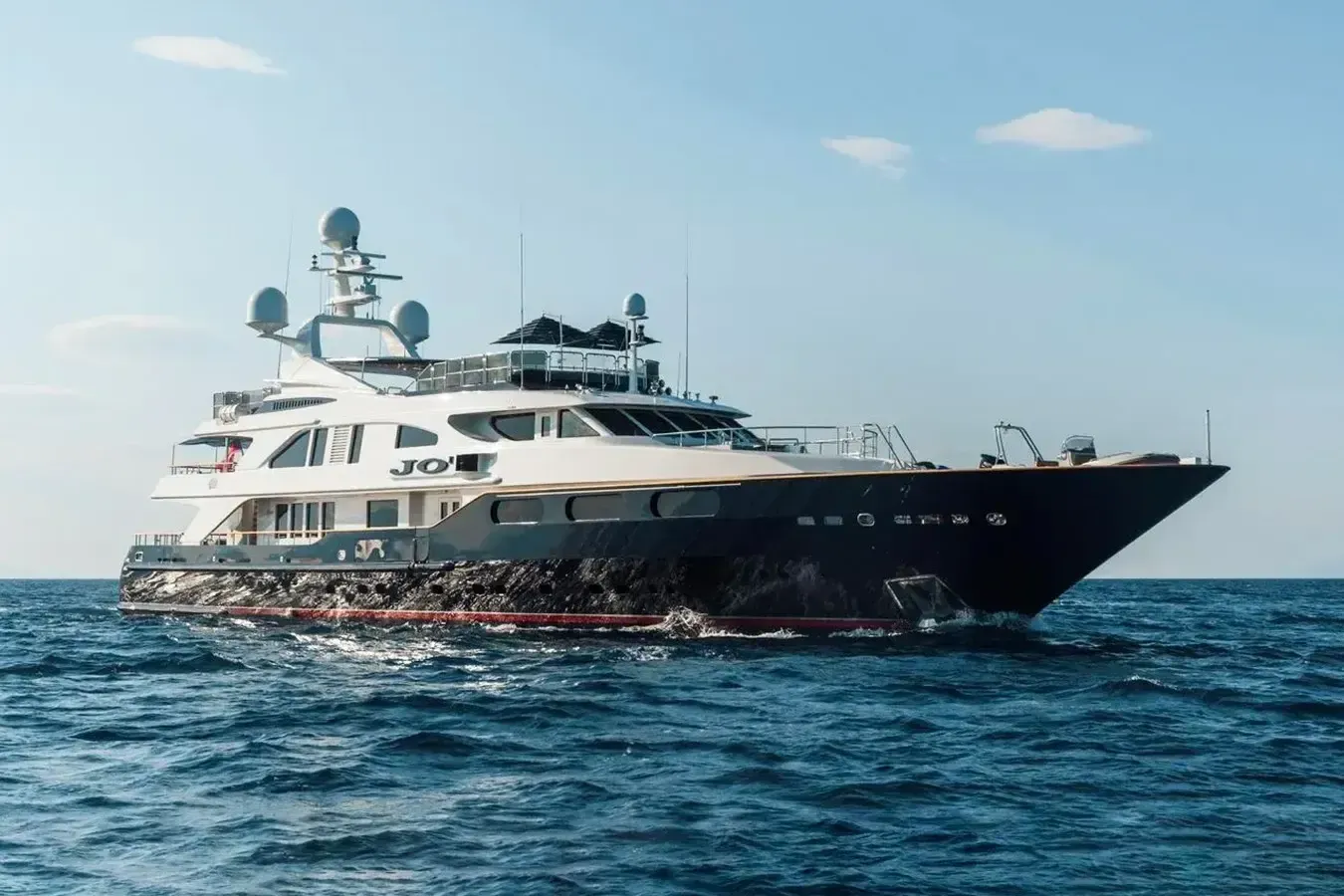 Jo I yacht, a 163 ft Benetti Yachts luxury superyacht underway, 49.95 meters, built in 2004, 2023.
