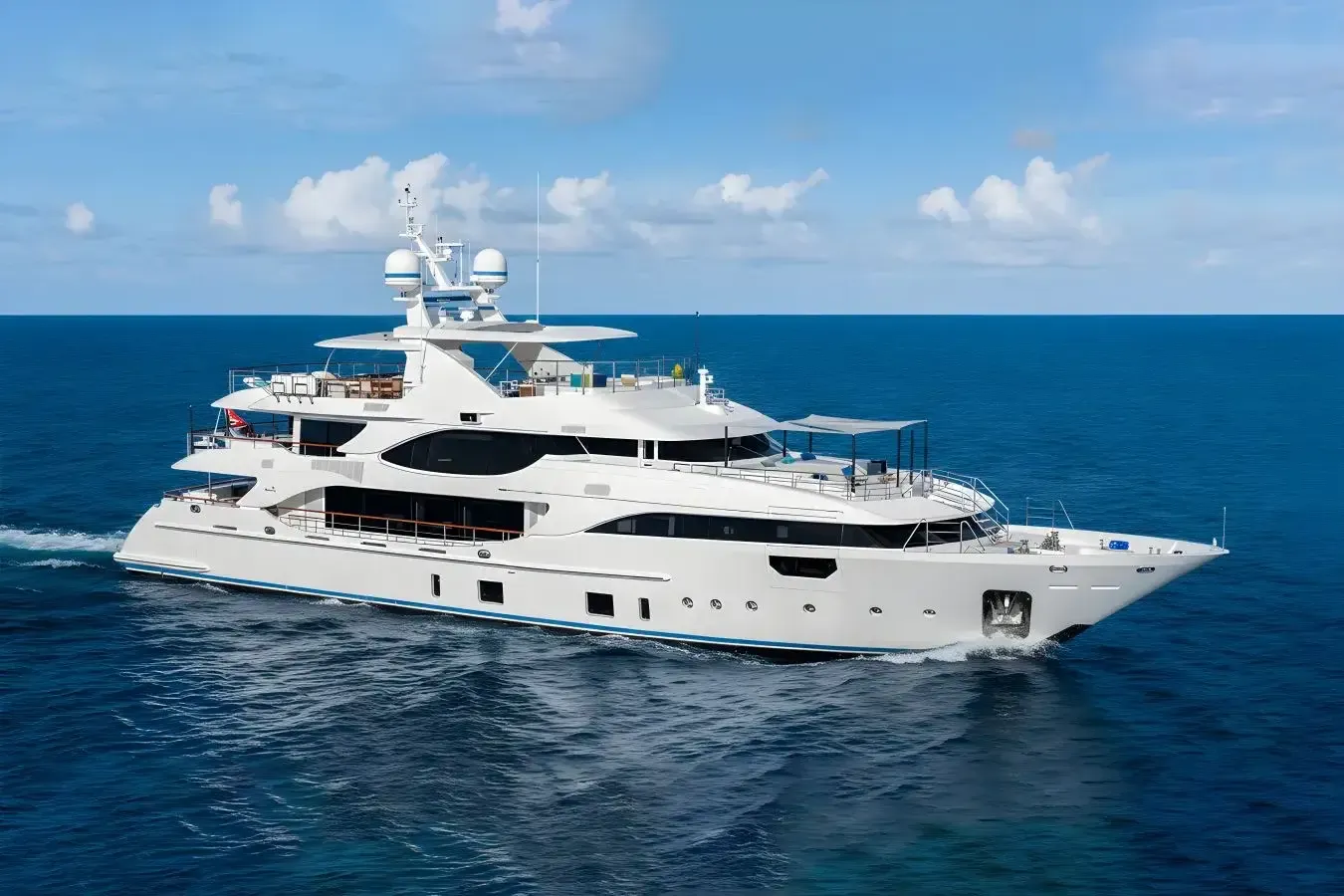 Jodi Ann yacht, a 137 ft Benetti Yachts luxury superyacht underway, 41.94 meters, built in 2018.