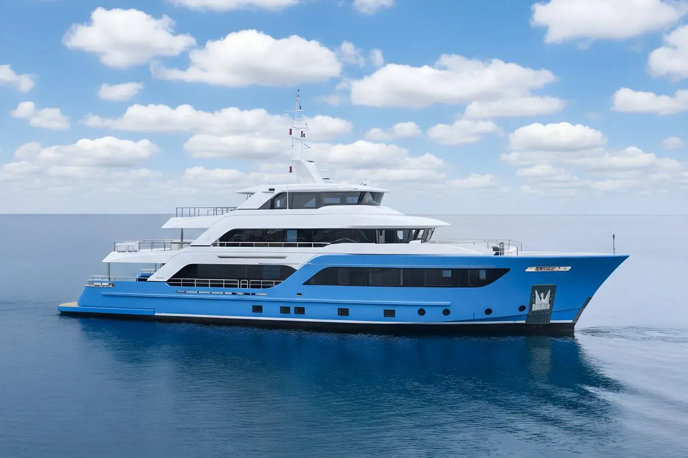 Journey yacht, a 129 ft CdM luxury superyacht underway, 39.42 meters, built in 2026.