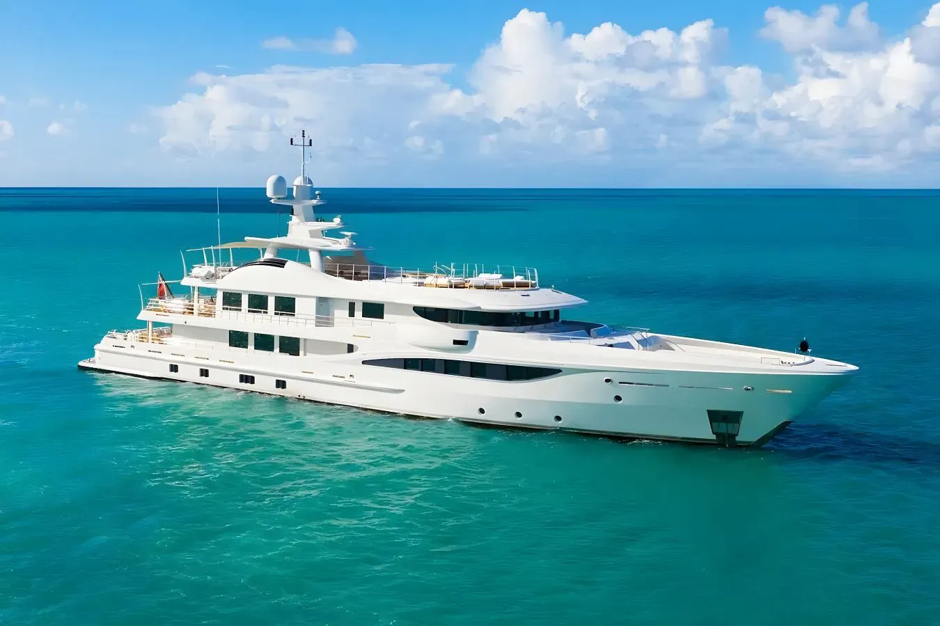 Kamalaya yacht, a 180 ft Amels luxury superyacht underway, 55 meters, built in 2013, 2024.