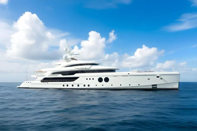 Kasper 7 yacht, a 220 ft Benetti luxury superyacht underway, 67.16 meters, built in 2023.