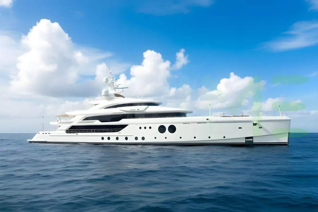 White Kasper 7 yacht for sale and price, showing the details and features of the interior and exterior available for purchase from LIME Yachts and Brokerage located in Fort Lauderdale Florida.