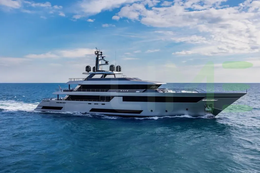 White Kinship yacht for sale and price, showing the details and features of the interior and exterior available for purchase from LIME Yachts and Brokerage located in Fort Lauderdale Florida.