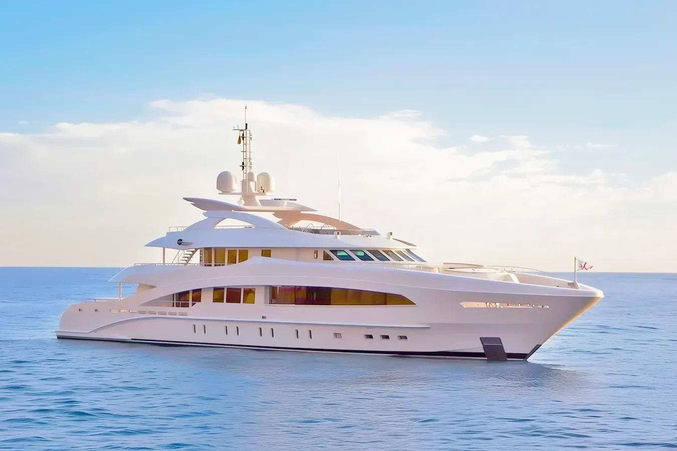 Knight yacht, a 163 ft Heesen luxury superyacht underway, 49.8 meters, built in 2011, 2017.