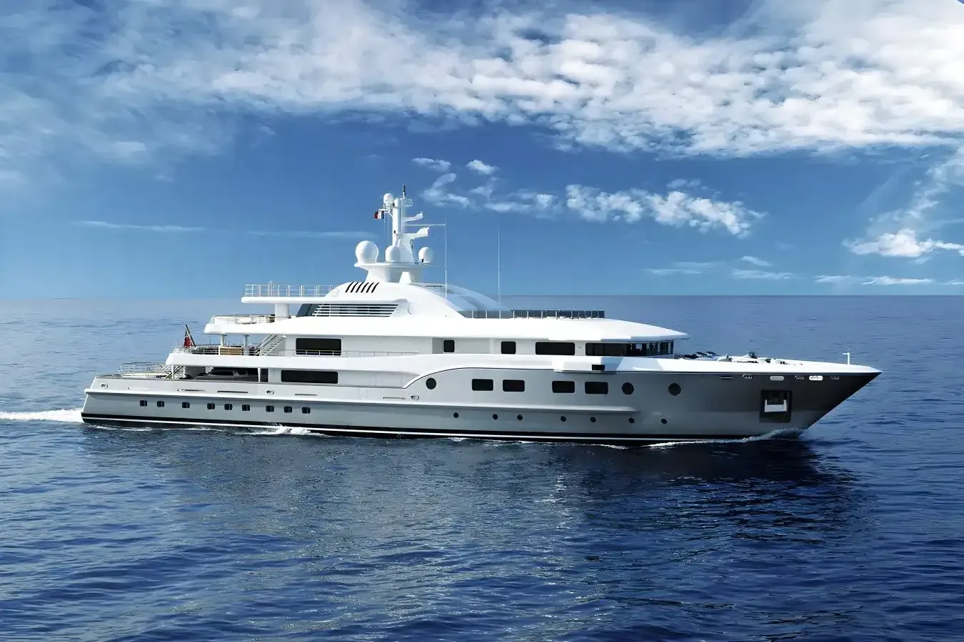 Kogo yacht, a 235 ft Alstom luxury superyacht underway, 71.71 meters, built in 2006, 2025.