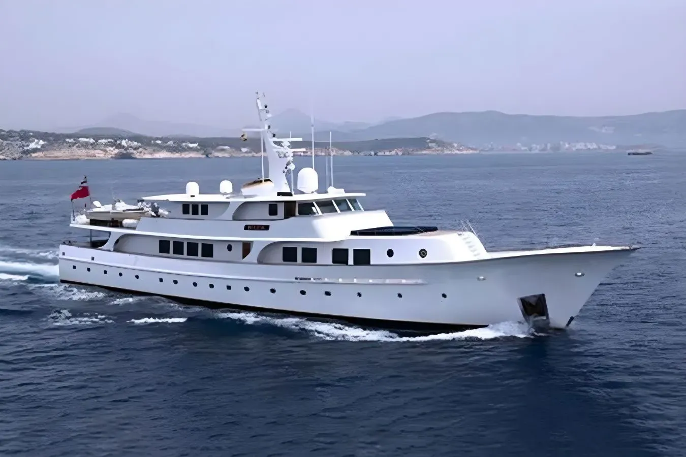 Kriss yacht, a 147 ft Abeking - A&R luxury superyacht underway, 45 meters, built in 1974, 2017.