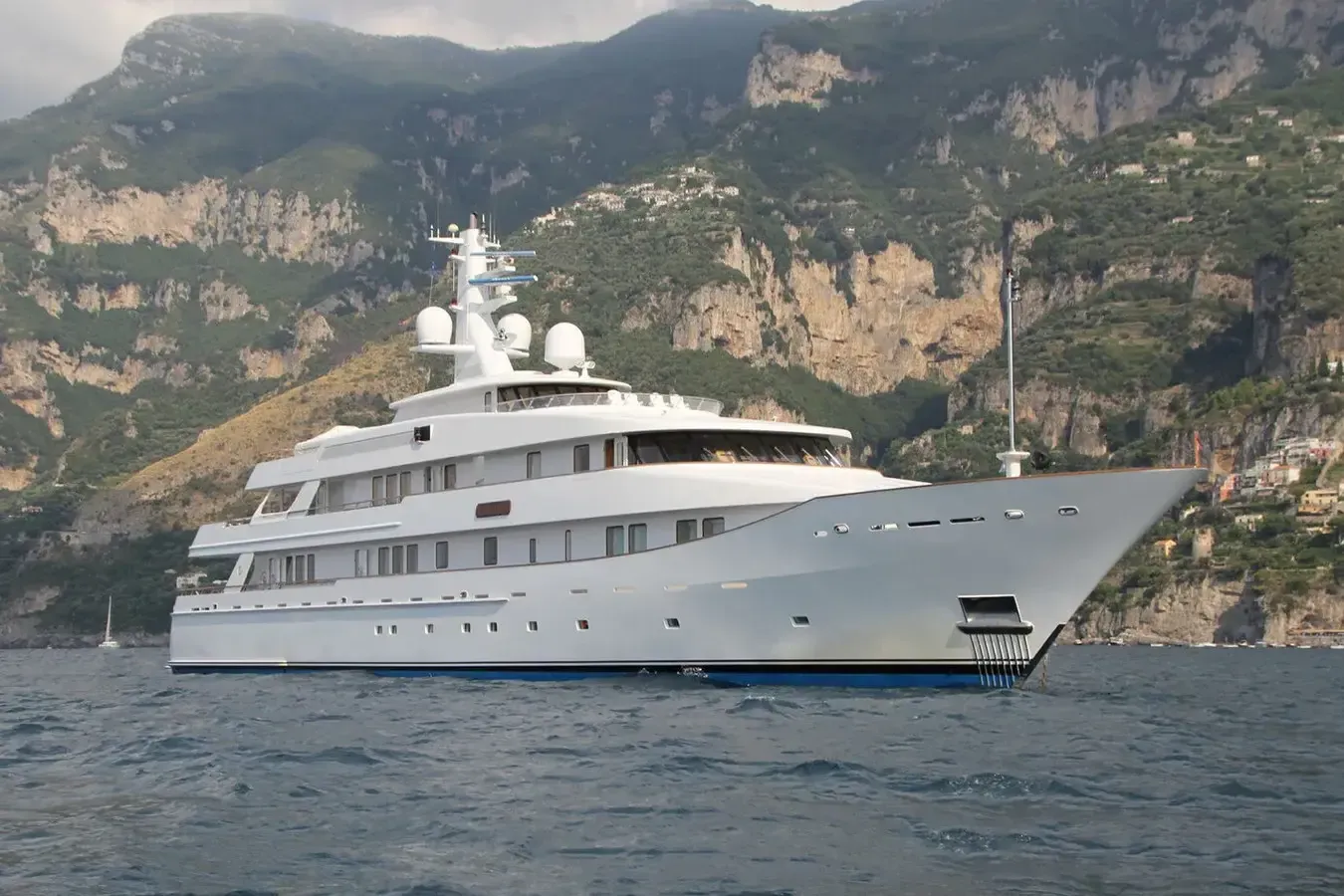 Kwikumat yacht, a 190 ft Abeking - A&R luxury superyacht underway, 57.9 meters, built in 2003.